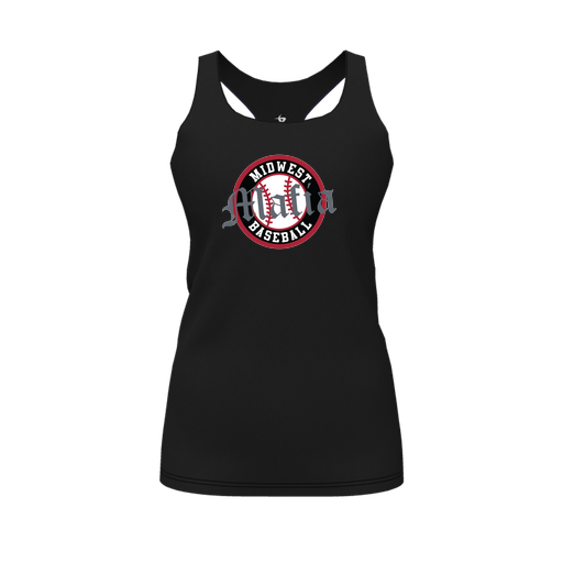 [FT0TRBBK-FYS-LOGO2] Decker Racerback Tank Top (Female Youth S, Black, Logo 2)