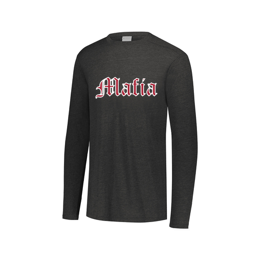 [FTLCUBBK-AXS-LOGO3] Decker Men's Tri-Blend T-Shirt - Long Sleeve (Adult XS, Black, Logo 3)