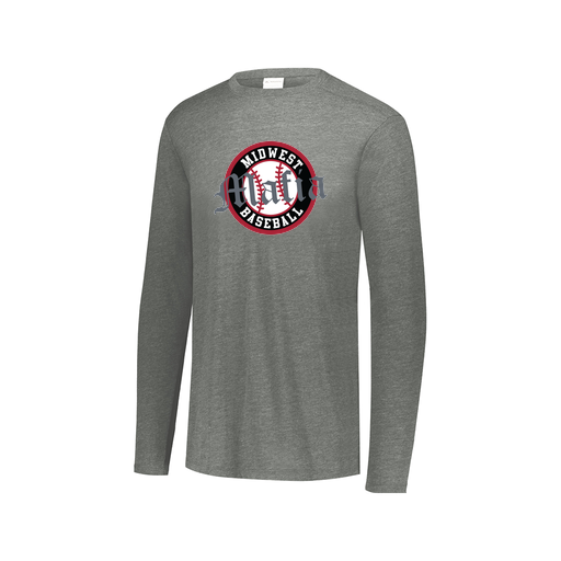 [FTLCUBGY-AXS-LOGO2] Decker Men's Tri-Blend T-Shirt - Long Sleeve (Adult XS, Gray, Logo 2)
