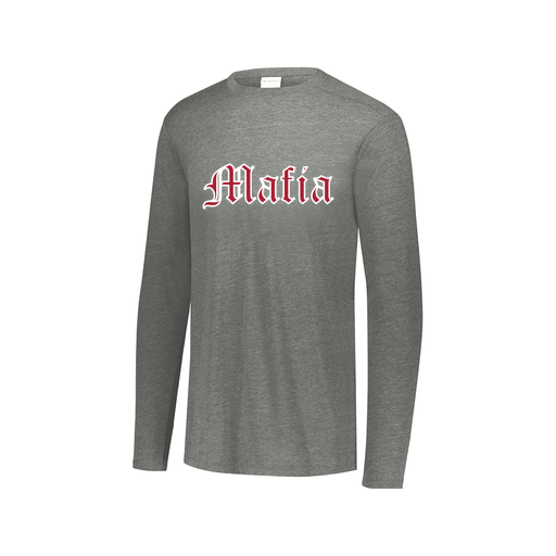 [FTLCUBGY-AXS-LOGO3] Decker Men's Tri-Blend T-Shirt - Long Sleeve (Adult XS, Gray, Logo 3)