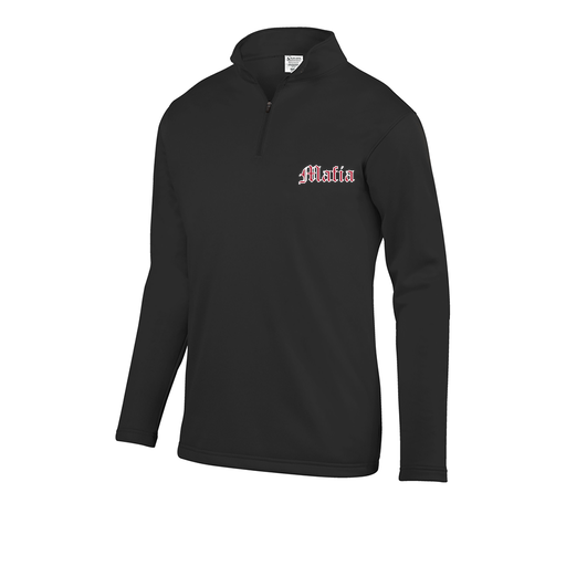 [FOLQFFBK-YS-LOGO3] Decker Youth FlexFleece 1/4 Zip (Youth S, Black, Logo 3)