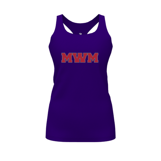 [FT0TRBPP-FYS-LOGO1] Decker Racerback Tank Top (Female Youth S, Purple, Logo 1)
