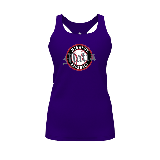 [FT0TRBPP-FYS-LOGO2] Decker Racerback Tank Top (Female Youth S, Purple, Logo 2)
