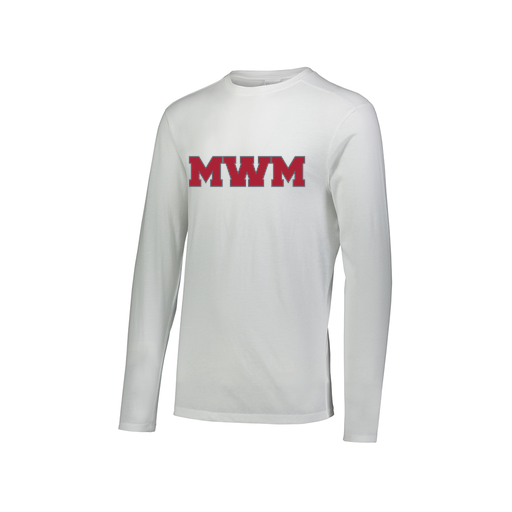 [FTLCUBWH-AXS-LOGO1] Decker Men's Tri-Blend T-Shirt - Long Sleeve (Adult XS, White, Logo 1)