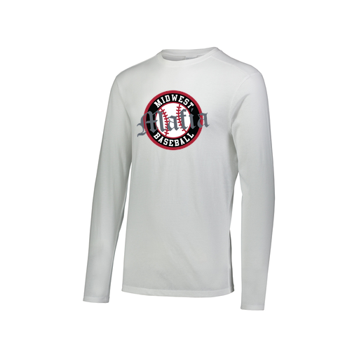 [FTLCUBWH-AXS-LOGO2] Decker Men's Tri-Blend T-Shirt - Long Sleeve (Adult XS, White, Logo 2)