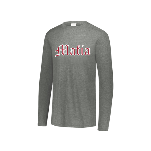 [FTLCUBGY-YS-LOGO3] Decker Youth Tri-Blend T-Shirt - Long Sleeve (Youth S, Gray, Logo 3)