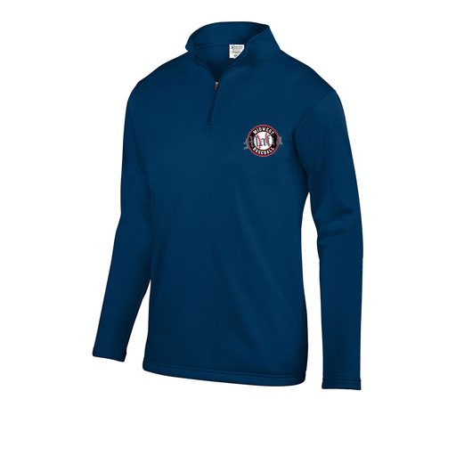 [FOLQFFNV-YS-LOGO2] Decker Youth FlexFleece 1/4 Zip (Youth S, Navy, Logo 2)